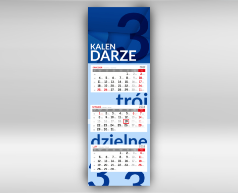 KALENDARZ ŚCIENNY TRÓJDZIELNY